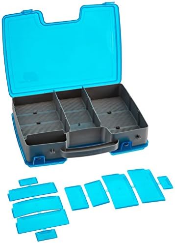 Plano Large 2 Sided Tackle Box, Metallic Gray & Blue, Medium