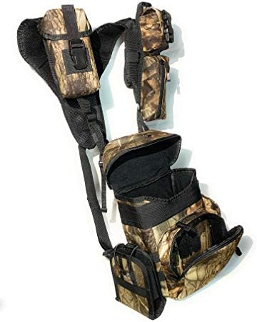 Binoculars Harness Case Pack, Bino Pack with Rangefinder Compartment - Detachable Molle Compartments Camouflage for Hunting, Hiking and Birdwatching
