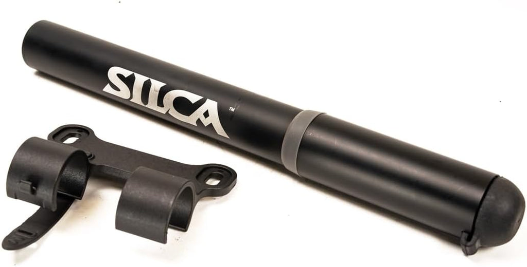 SILCA Mini Bike Pump – Frame Mount Bicycle Pump with Expandable Hose and Lever Lock – Lightweight and Mountable to Gravel, Mountain, and Road Bicycles