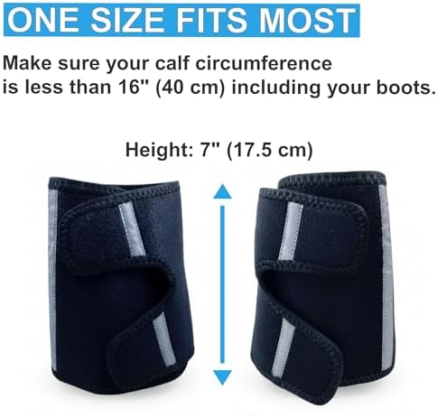 21C Neoprene Low Leg Gaiters for Hiking Trails, Yard Work - Keep Debris Out - Quick On/Off Design with Reflective Strips - Adjustable Hook-to-Fabric Fit - 1 Pair