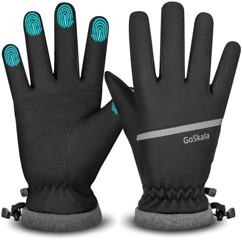 Winter Gloves Men Women,Waterproof Windproof Touchscreen Thermal for Cold Weather Outdoor Running Cycling Hiking