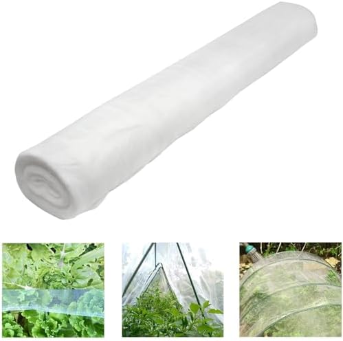 Roll Packed 6.5x100FT Garden Netting, Fine Mesh Insect Barrier for Plants