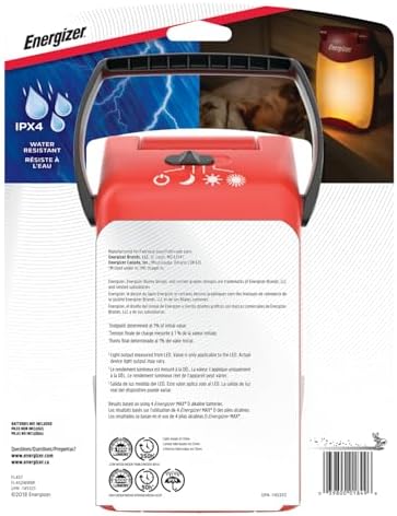 Energizer Folding LED Camping Lantern, IPX4 Water Resistant Lanterns for Camping, Fishing, Outdoors, Power Outage, Compact and Portable Tent Lights