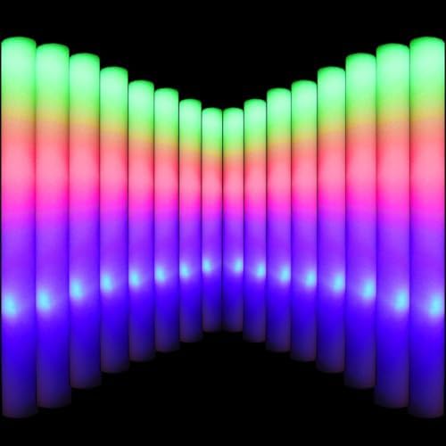 LifBetter Light Up Glow Sticks Bulk, LED Foam Sticks in The Dark with 3 Modes Flashing Led Foam Multicolor Batons Light up Party Favors for Birthdays, Weddings, Concerts, Festivals (156pcs)