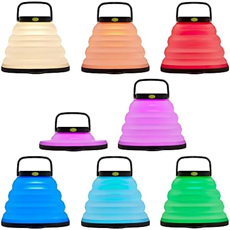 Goal Zero Crush Light Chroma Lantern Collapsible Solar Lantern 3 White Plus Multicolour Fade Plus 6 Colour Modes Turn Campsite Into A Party Built-in Solar Panel Or Charge from Any USB Port,Black