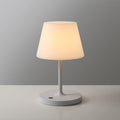 WEILAILUX Outdoor Battery Operated Table Lamp Waterproof, 4000mAh Cordless Table Lamp Rechargeable, Touch Dimmable Desk Lamp, LED Night Light for Patio Camping Restaurant Home, H9.6in, White