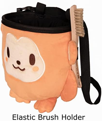 Chalk Bag for Rock Climbing - Bouldering Chalk Bucket with Quick-Clip Belt, Zipper Pocket and Brush Holder