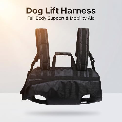 2 in 1 Dog Lift Harness Backpack Carrier, Full Body Support Sling for Senior Injured Disabled Dogs, Adjustable Pet Mobility Aid for Post Surgery Recovery Travel Hiking Car Rides, XL