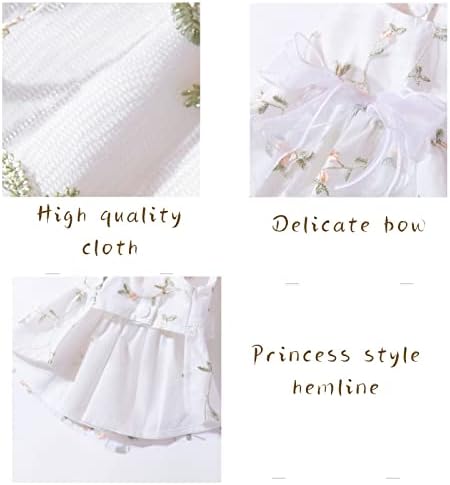 Dog Princess Dress Outfit Puppy Skirt Lace Shining Embroidered Bowknot Pet Clothes for Wedding Birthday Party Cat Apparel XX-Large