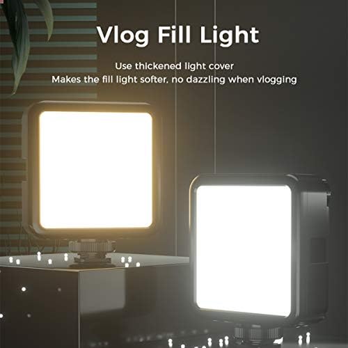 ULANZI VL-81 3000mAh Bi-Color LED Video Light w Softbox - 3200K-5600K+CRI95 Rechargeable Camera Light, 3 Cold Shoe Mount for DSLR/GoPro/Sony/Canon/iPhone, Vlog Filming TikTok Live & Photography