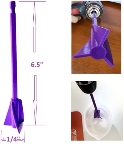 Epoxy Mixer Attachment for Drill Reusable Paint Mixer for Drill Resin Mixer Paint Stirrers Drill mixer Drill Attachment For Resin Molds Mixing (18)