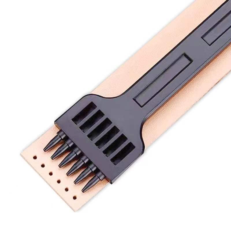 4mm 2/4/6 Claw Tooth Leather Stitching Chisels Round Hole Punching Tool Set for DIY Leather Craft