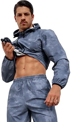 Men's Sauna Suit 2-Piece Performance Jacket and Pants Set for Weight Loss Workout Boxing