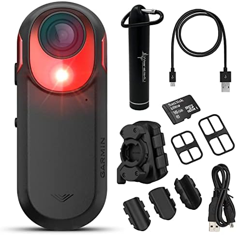 Garmin Varia Cycling Rearview Radar with Visual and Audible Alerts for Vehicles and Wearable4U Bundle