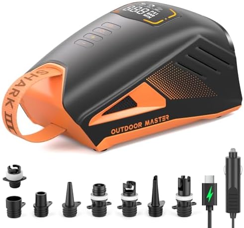 OutdoorMaster Shark 3 Paddle Board Pump Electric 74Wh- 3'50" Fast Inflation