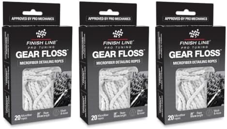 Finish Line Gear Floss Microfiber Cleaning Rope Bike Detailing 3 Pack