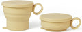 carrotez 6 oz 2 pack Mini Silicone Collapsible Travel Cup - Yellow Butter