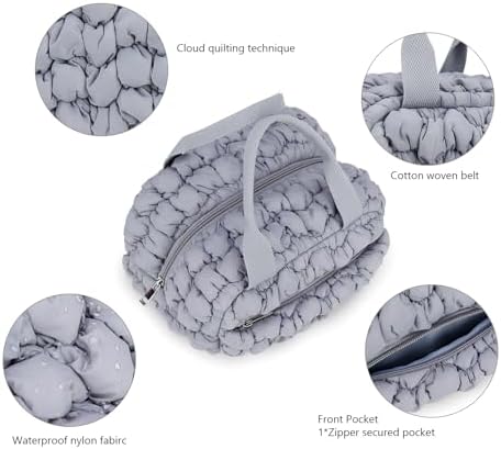 Lunch Bag for Women, Insulated Lunch Bags Lunch Box Cooler Bag (Grey)