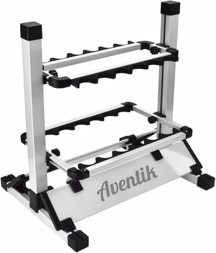 Aventik Aluminum Fishing Rod Rack 12 Rod Stand