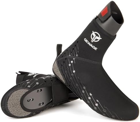 GEWAGE Cycling Shoe Covers -Warm Bike Shoe Covers - Windproof Mountain Road Cycling Overshoes - Cycling Shoe Cover for Men Women
