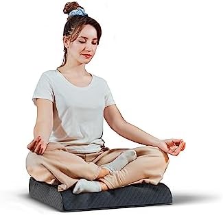 Kölbs Extra Large Seat Cushion Stylish Plush Velvet Cover XL Memory Foam for Office Chair, Floor Pillow Back Pain Coccyx Bruise Relief Carry Handle