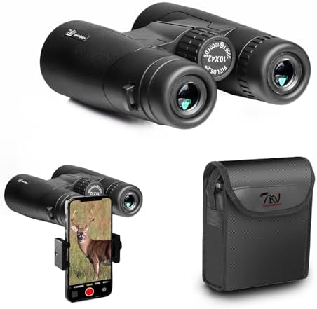 TRV High Power 10x42 Binoculars for Adults with Bak7 Prism & BMC Coating - Binoculars for Birdwatching, Hiking, Concerts