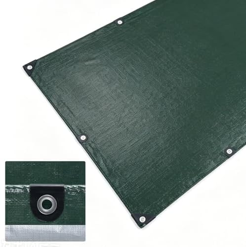 16x20Ft Tarps Heavy Duty Waterproof Green 10 Mil, Reinforced Edges Grommets