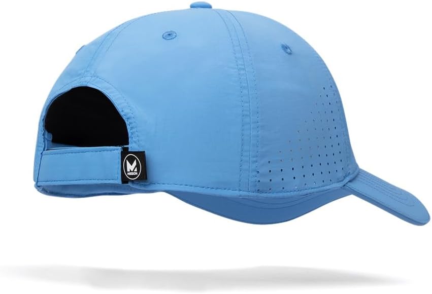 MISSION Cooling Vented Performance Hat Unisex Cap for Workouts, Golf & Running, Sweat & Water Activated Technology