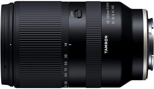 Tamron 18-300mm F3.5-6.3 Di III-A VC VXD All-in-One Zoom Lens for Sony E APS-C Mirrorless Cameras, Image Stabilization, Fast Autofocus for Travel + Lens Filter Kit + Cap Keeper (4pc Bundle)