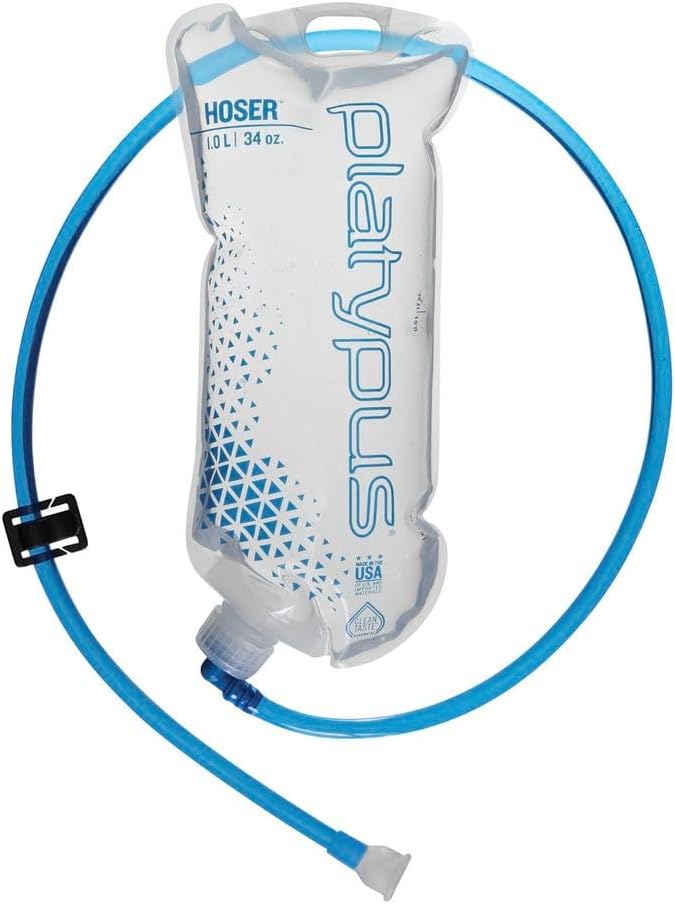 Platypus Hoser Hands-Free Hydration System Water Reservoir, 1-Liter, With Fast Flow Valve, one color