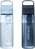 LifeStraw Go Series Water Bottle, Icelandic Blue/Aegean Sea, 22 oz, 2PK