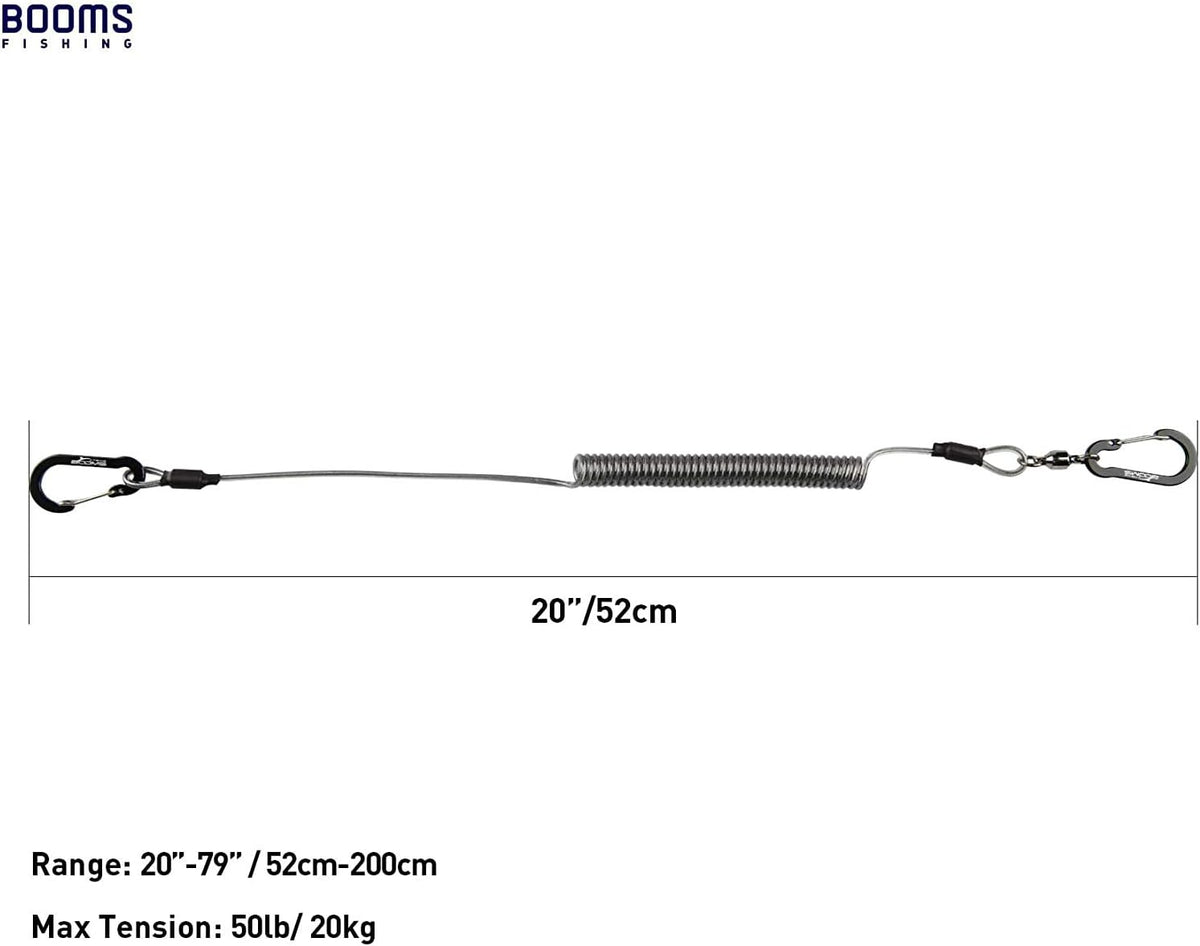 Booms Fishing T02 Fishing Pole Tether, Kayak Paddle Leash, Paddle Board Fishing Accessories, Heavy Duty Fishing Lanyard for Fishing Tools/Rods/Paddles