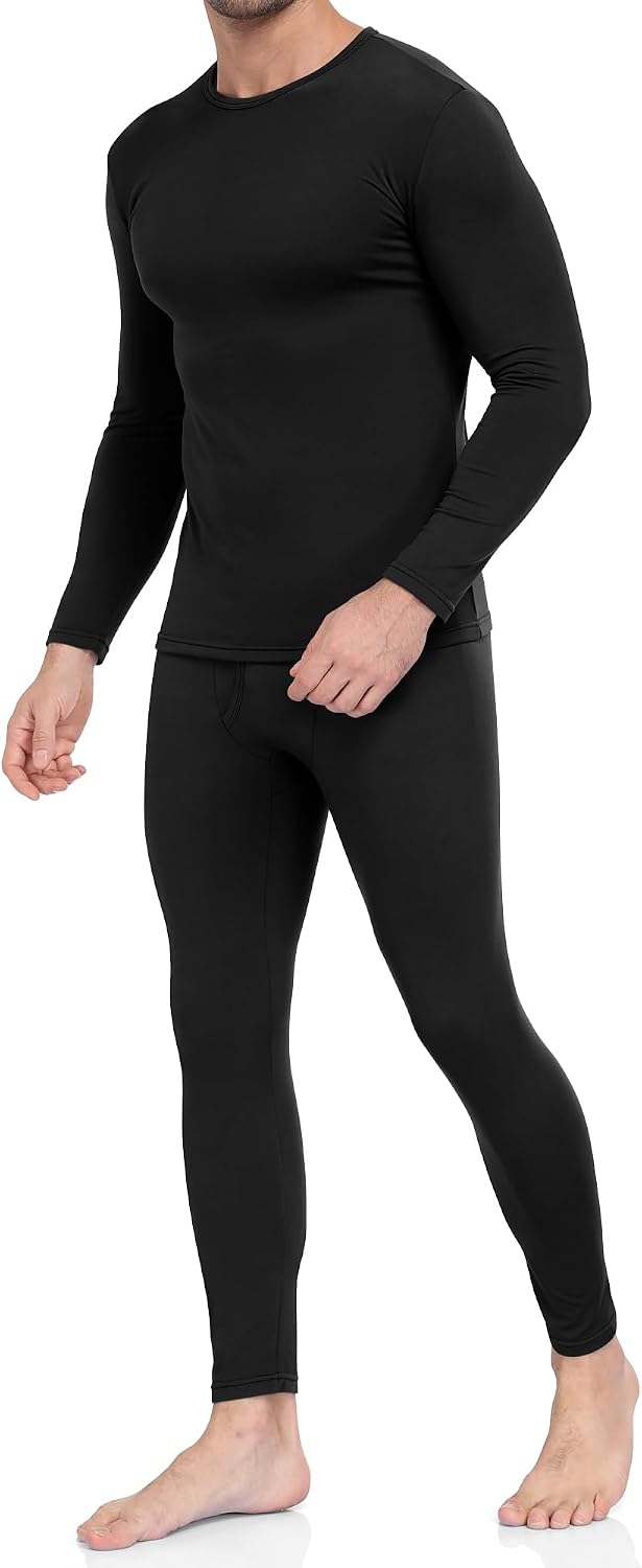 Thermal Underwear for Men Long Johns Set Fleece Lined Winter Cold Weather