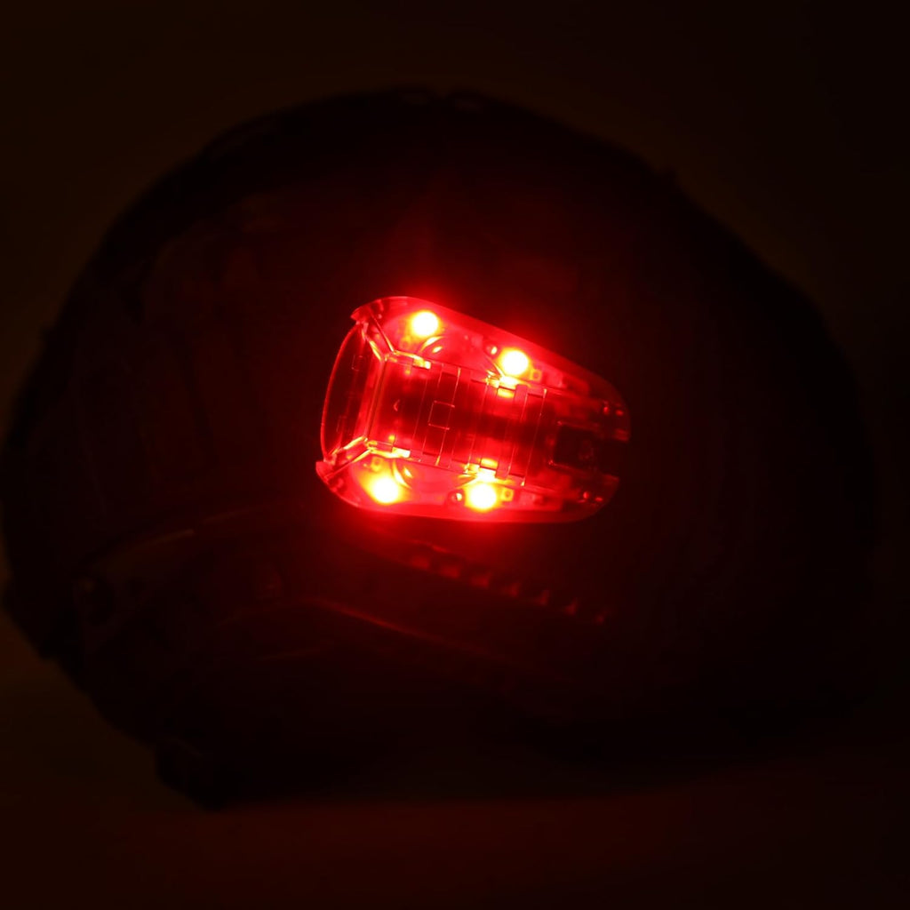 Tactical Helmet Light,4 Modes Visible LED IR Constant-on/Strobe,Waterproof Ladybird Lamp Survival Signal Light for Outdoor Sports Survival Signal Light,1*CR123A Battery Included.