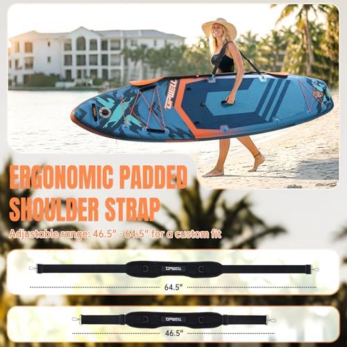 UPWELL Professional SUP Carry Strap, Adjustable Padded Paddle Board Sling, Heavy Duty Carrying Strap for Inflatable SUPs, Ergonomic Design for Easy Transport