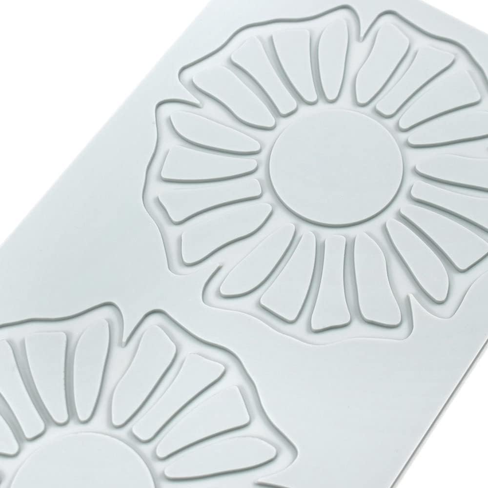 Hollow Leaf Silicone Molds Lover Heart Chocolate Molds Geometry 3D Silicone Mould Chocolate Candy Leaf Mold Sugar Craft Cake Decoration Cupcake Top (P_Flower_10*5.24 * 0.12inch)