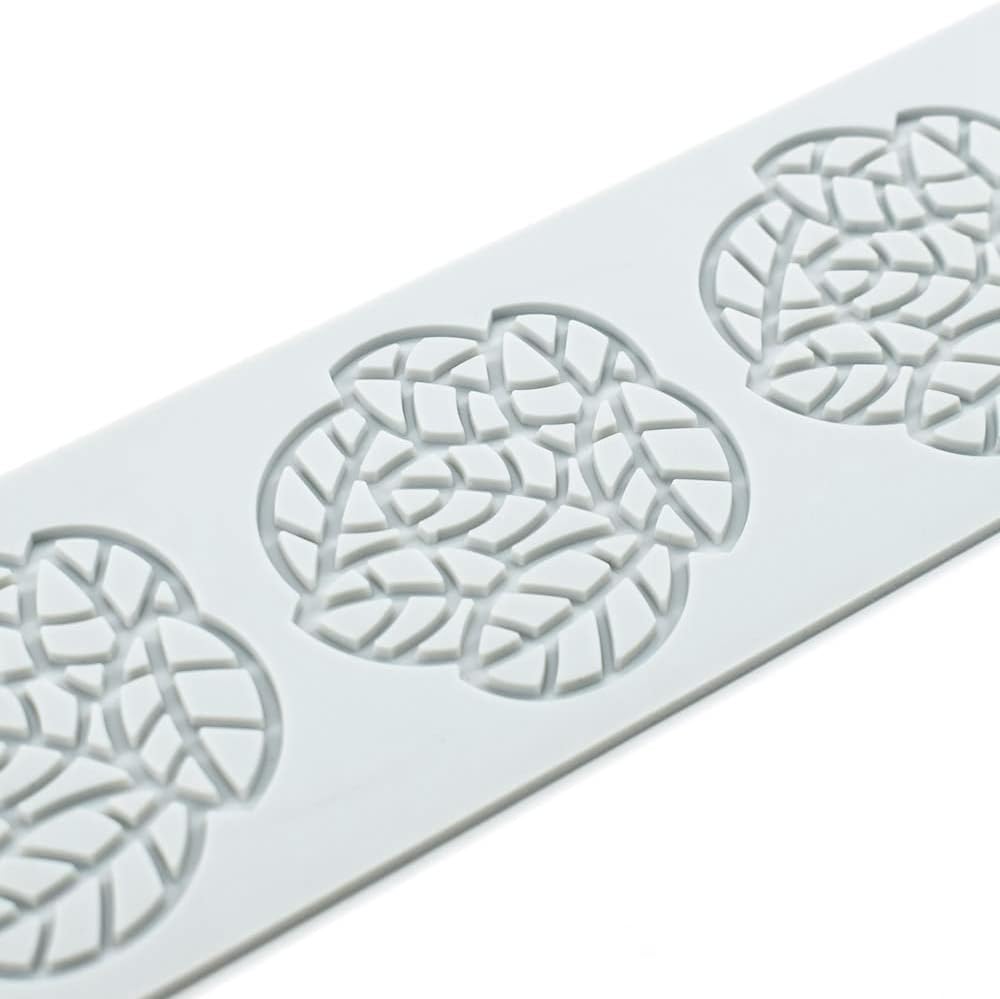 TUKE Hollow Leaf Silicone Molds Lover Heart Chocolate Molds Geometry 3D Silicone Mould Chocolate Candy Leaf Mold Sugar Craft Cake Decoration Cupcake Top (B_Leaf_11.12*2.4*0.12inch) BH0974