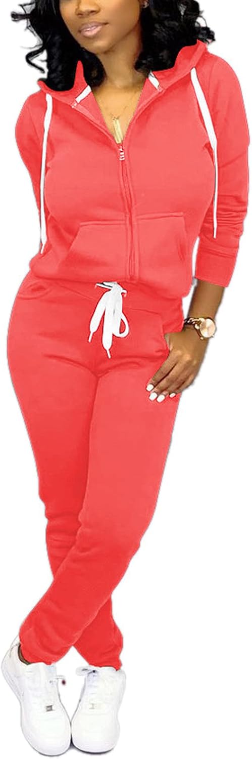 Mrskoala Two Piece Outfits for Women Tracksuit Sweat Suits Workout Sets Loungewear with Pocket
