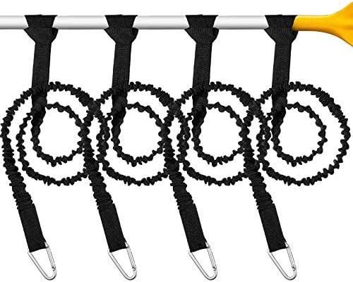 4 Pcs Kayak Paddle Leash Kayak Rod Lanyard Stretchable Coiled Tether