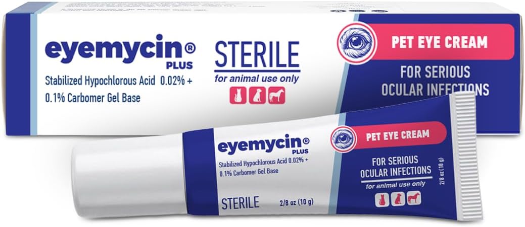 EYEMYCIN Pet Eye Health for Dogs, Cats, Cattle, Sheep, Horses, Birds and Puppies, Kitten (1 Pack)