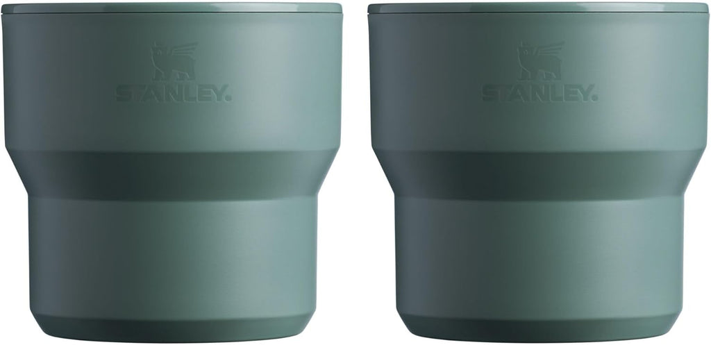 Stanley Wildfare Go 4-Piece Stainless Steel Two Cup Cook Set | 32 oz Pot and Lid with Fold & Lock Handle | 2 Stacking Cups | Camping Essentials for Your Camp Kitchen | BPA-Free | Shale + Charcoal