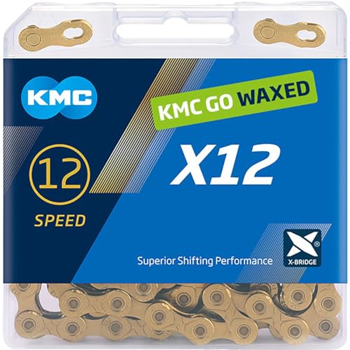 KMC Pre-Waxed 12-Speed X12 High-Performance Bicycle Chain, Silver