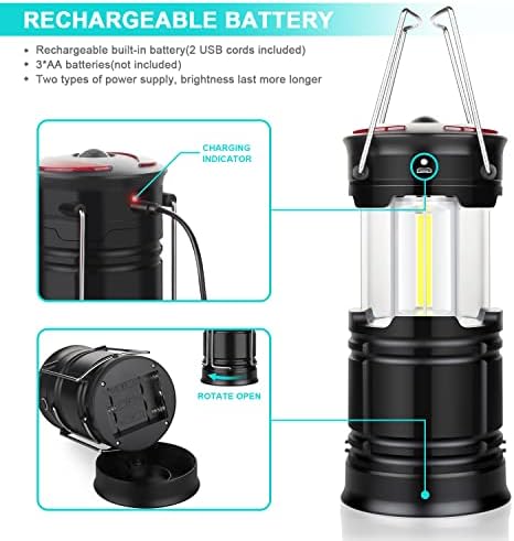 2 Pack Camping Lanterns Camping Essentials Tent Lights Camping Accessories