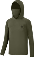 Youth UPF 50+ Camo Hunting Hoodie Shirt with Face Mask