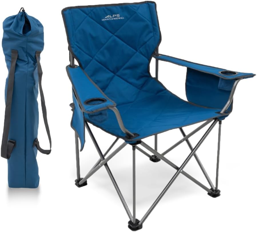 ALPS Mountaineering King Kong Camping Chairs for Adults with Mesh Cup Holders and Pockets, Built Durable and Reliable with Compact Foldable Steel Frame