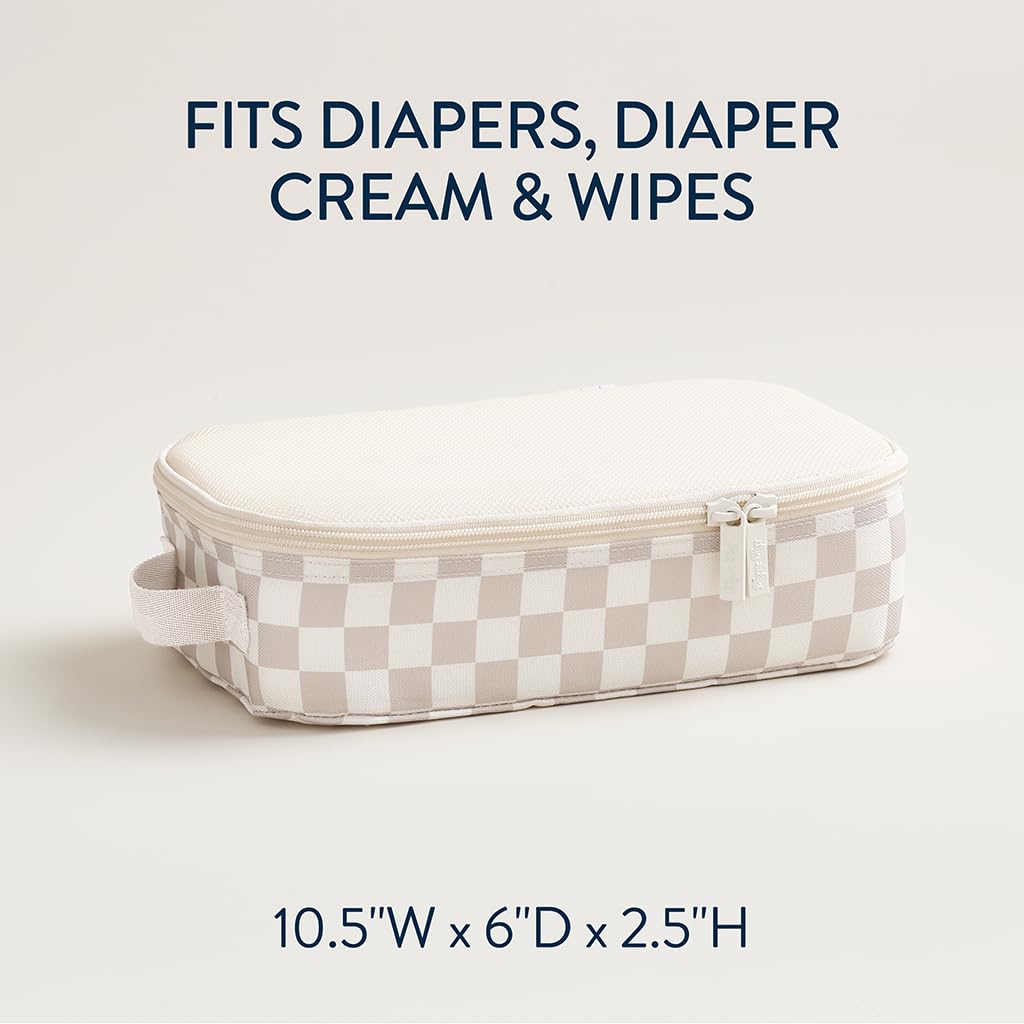 Itzy Ritzy Packing Cubes for Travel, Set of 3 Organizers (Checkerboard)