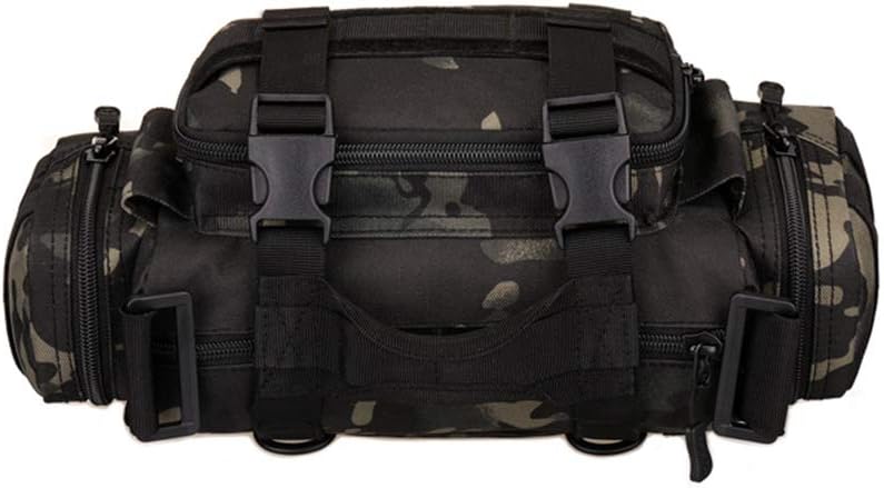 Utility 3P Military Tactical Duffle Waist Bags MOLLE Assault Shoulder Backpack Multifunction EDC Pouches Heavy Duty Fanny Packs (Black-Scorpion camouflage)