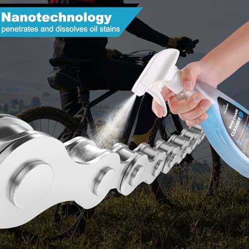 CHUMXINY Bike Chain Degreaser, 17 fl oz Spray Non-foaming Design for MTB/Gravel/Road/Mountain Bikes