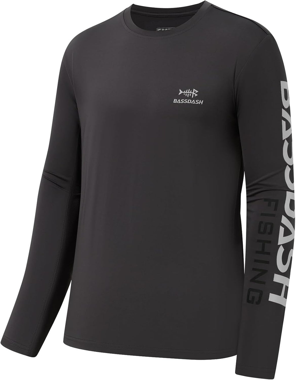 BASSDASH Fishing T Shirts for Men UV Sun Protection UPF 50+ Long Sleeve Tee T-Shirt