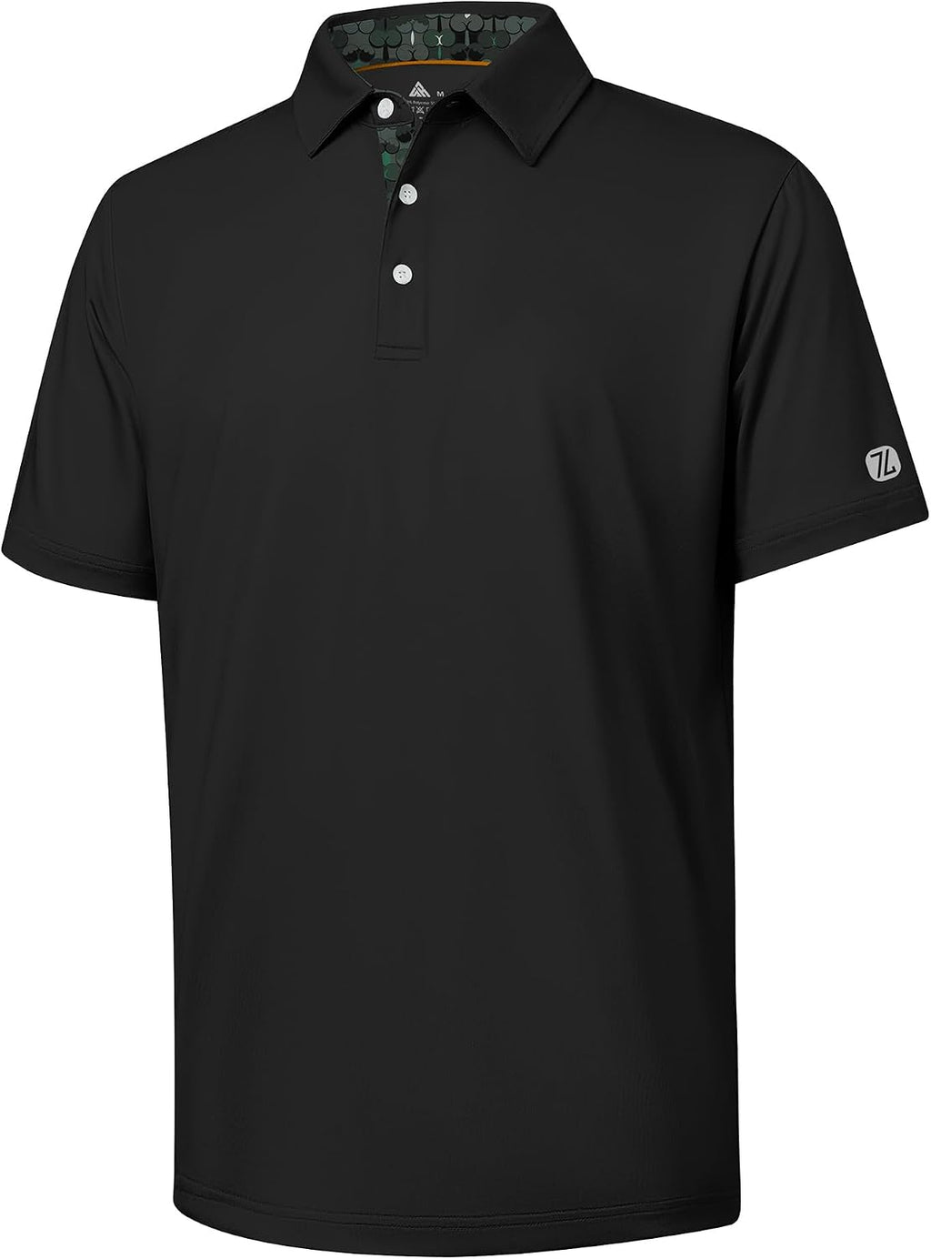 ZITY Golf Shirts for Men Short Sleeve Moisture Wicking Solid Performance Designed Print Collared Casual Polo Shirt